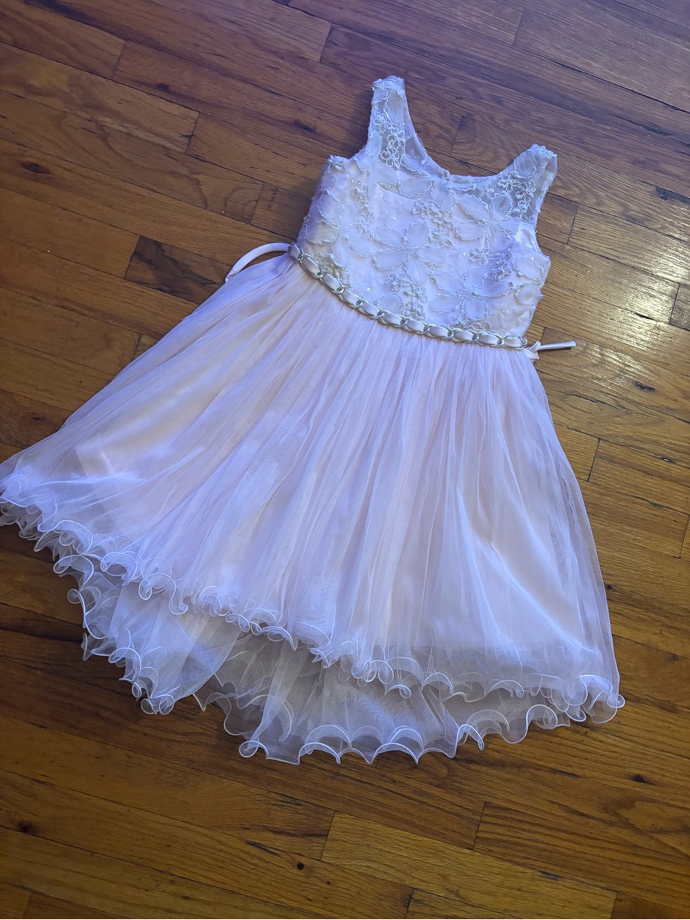 American Princess Light Pink Lace & Tulle Party Dress